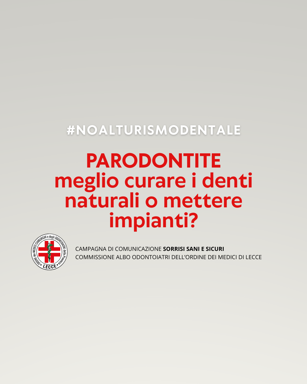 Parodontite: meglio curare i denti naturali o mettere impianti?