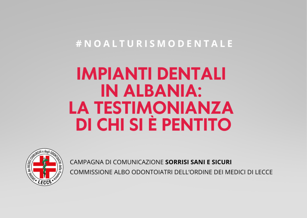 Impianti dentali in Albania: la testimonianza di chi si è pentitO
