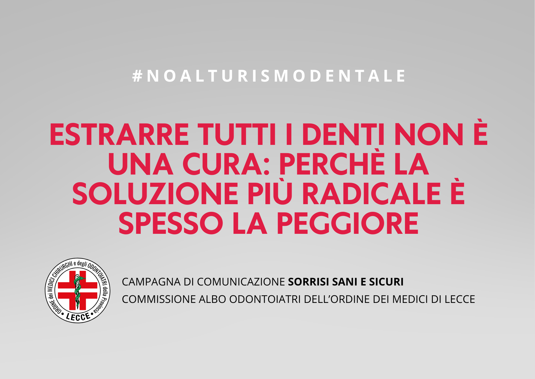 estrarre tutti i denti non è una cura