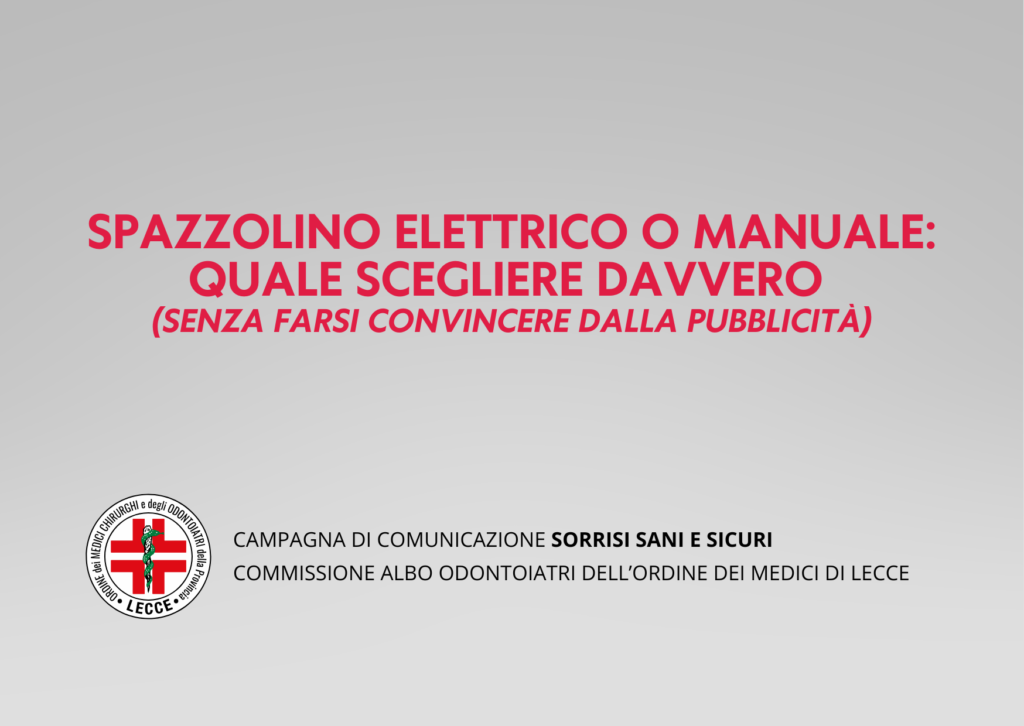 spazzolino elettrico o manuale
