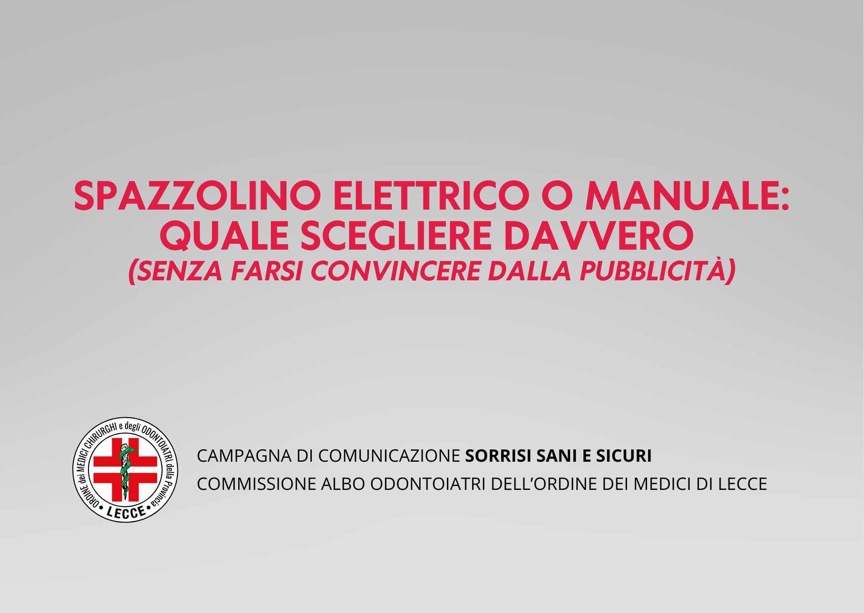 spazzolino elettrico o manuale