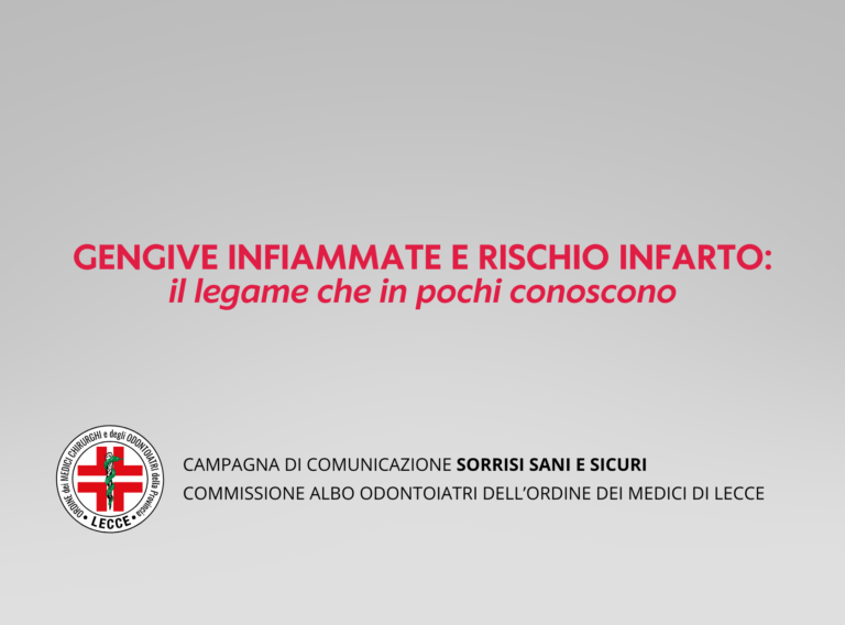 Gengive infiammate e rischio infarto: il legame che in pochi conoscono Gengive infiammate e rischio infarto: il legame che in pochi conoscono