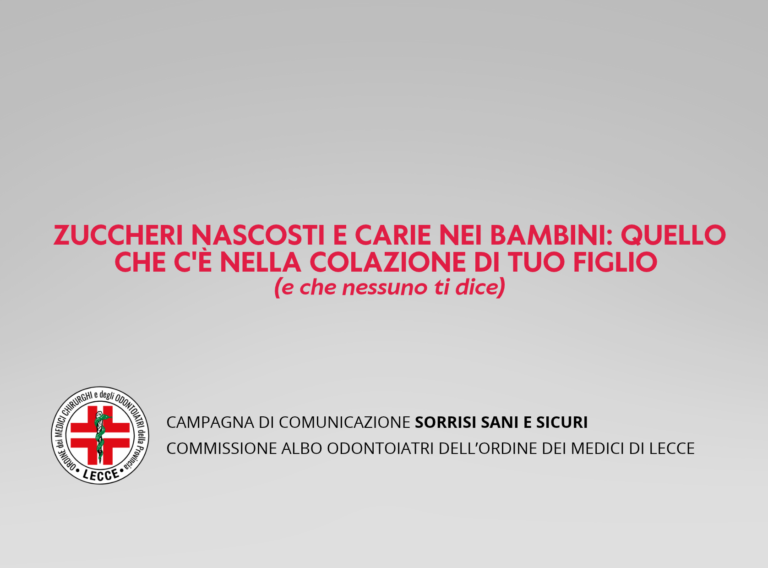 Zuccheri nascosti e carie nei bambini Zuccheri nascosti e carie nei bambini